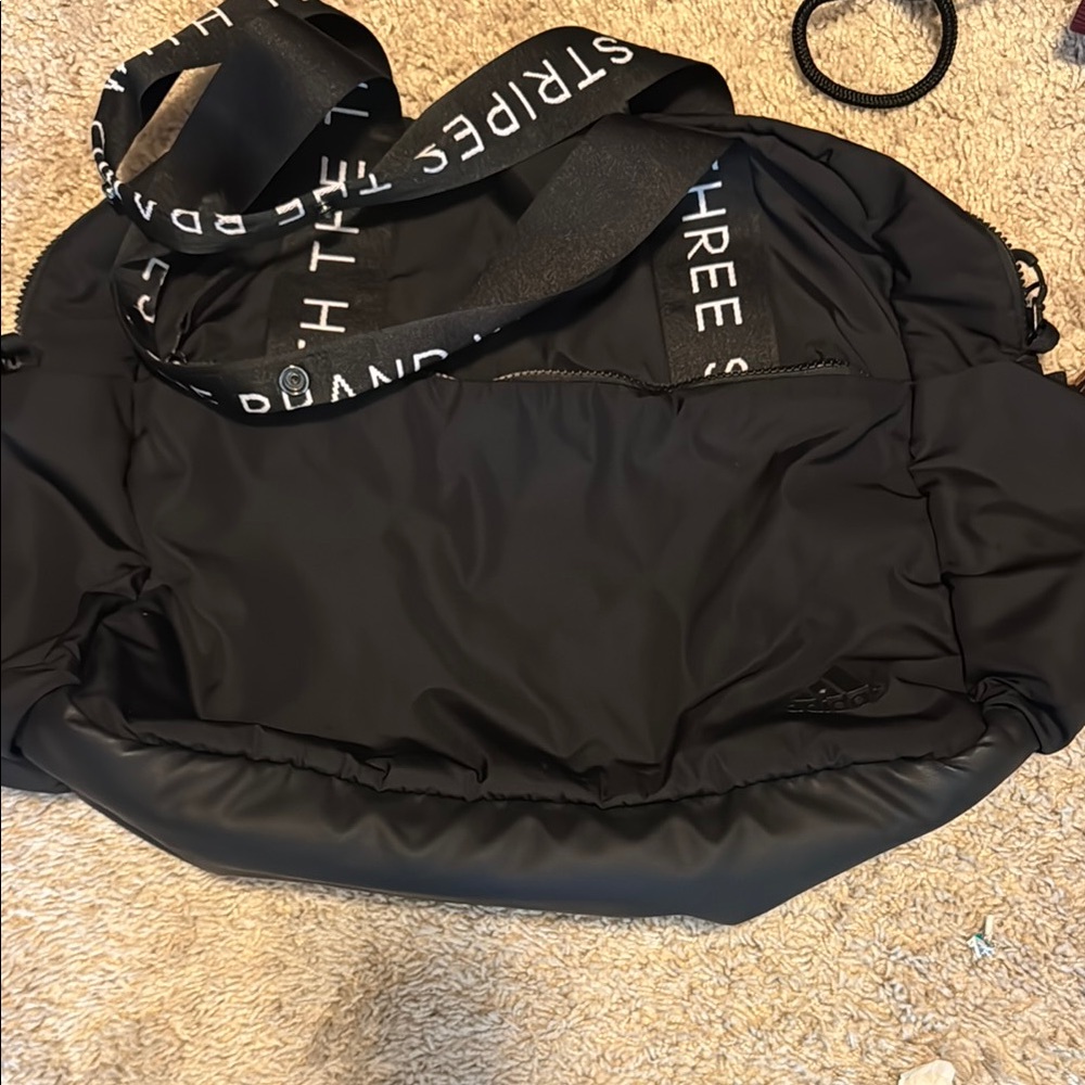 Adidas Black Travel Duffel Bag with Sporty Design